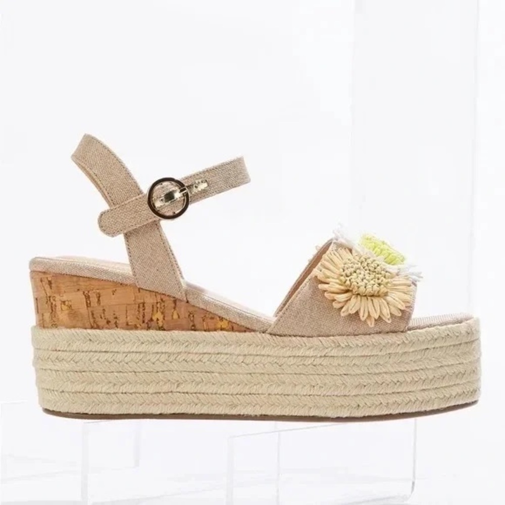 Cato | Straw Flower Platform Wedges Various Sizes Available - Picture 8 of 8